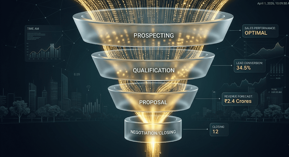 Contrast - Clean automated CRM pipeline vs cluttered manual CRM pipeline